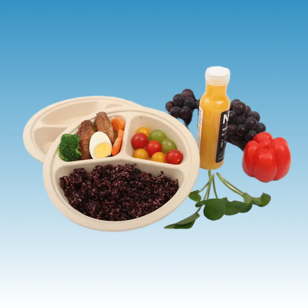 C51-1790-A Disposable Round Plate 10.25 inch with 3-compartment - Image 4